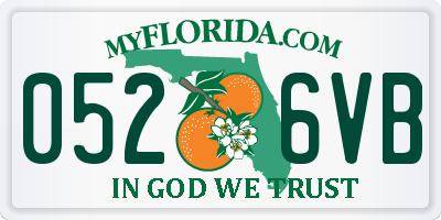 FL license plate 0526VB