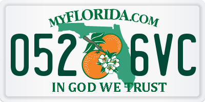 FL license plate 0526VC