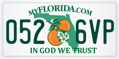 FL license plate 0526VP