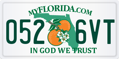 FL license plate 0526VT