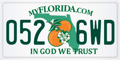 FL license plate 0526WD