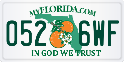 FL license plate 0526WF