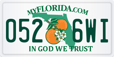 FL license plate 0526WI