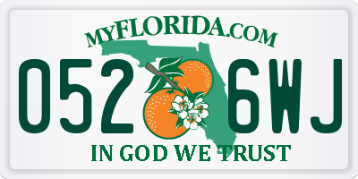 FL license plate 0526WJ