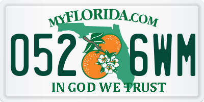 FL license plate 0526WM