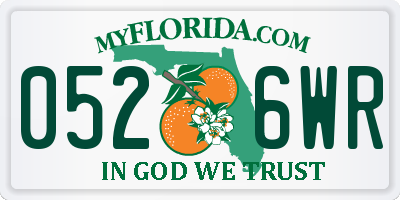 FL license plate 0526WR
