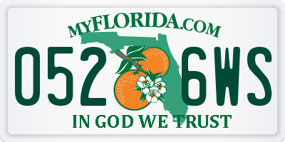 FL license plate 0526WS