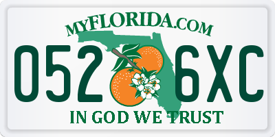 FL license plate 0526XC
