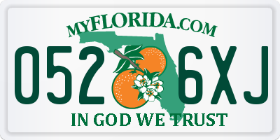 FL license plate 0526XJ