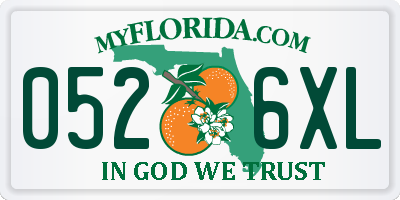 FL license plate 0526XL