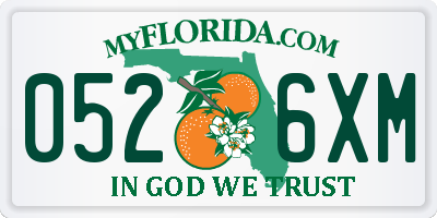 FL license plate 0526XM