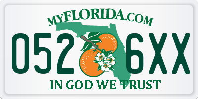 FL license plate 0526XX