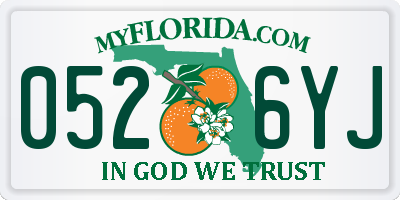 FL license plate 0526YJ