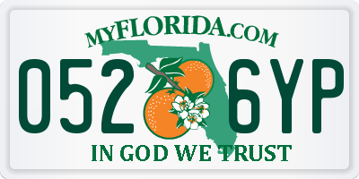 FL license plate 0526YP