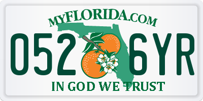 FL license plate 0526YR