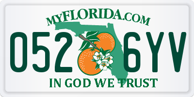 FL license plate 0526YV