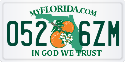 FL license plate 0526ZM