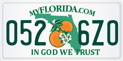 FL license plate 0526ZO