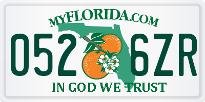 FL license plate 0526ZR