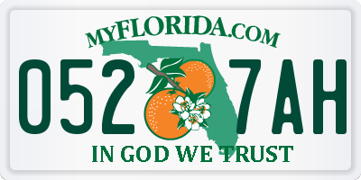FL license plate 0527AH
