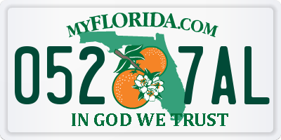 FL license plate 0527AL