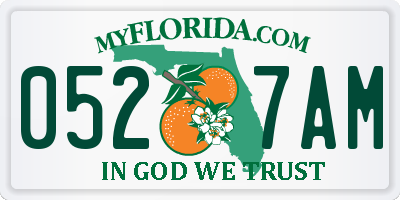 FL license plate 0527AM