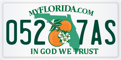 FL license plate 0527AS