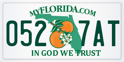 FL license plate 0527AT
