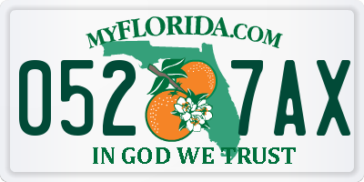 FL license plate 0527AX