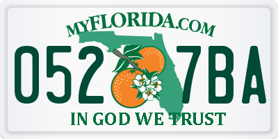 FL license plate 0527BA