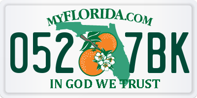 FL license plate 0527BK