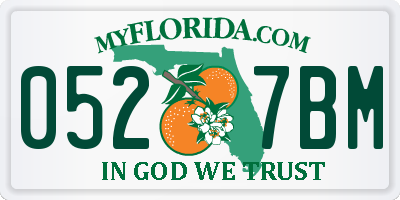 FL license plate 0527BM