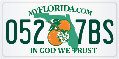 FL license plate 0527BS