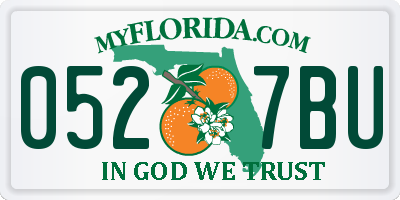 FL license plate 0527BU