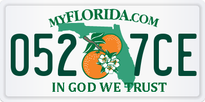 FL license plate 0527CE