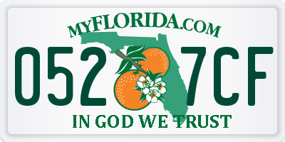 FL license plate 0527CF