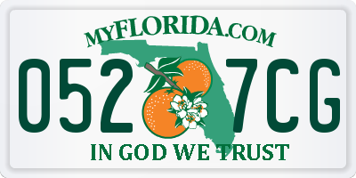 FL license plate 0527CG