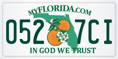 FL license plate 0527CI