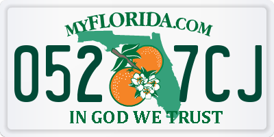 FL license plate 0527CJ
