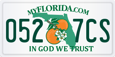 FL license plate 0527CS