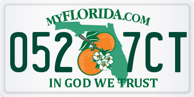 FL license plate 0527CT