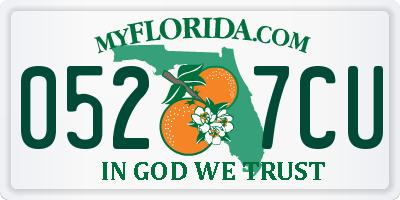 FL license plate 0527CU
