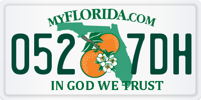 FL license plate 0527DH