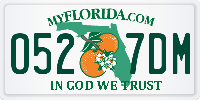 FL license plate 0527DM