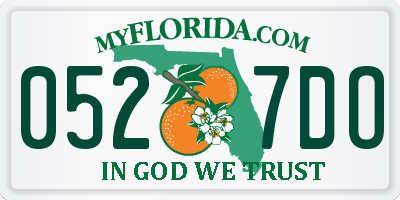 FL license plate 0527DO