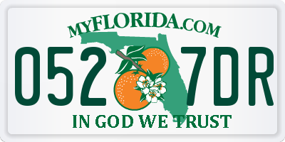 FL license plate 0527DR