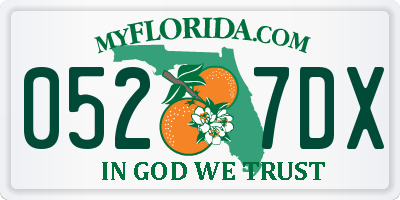 FL license plate 0527DX