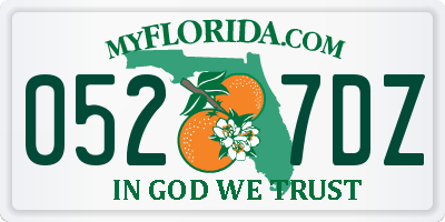 FL license plate 0527DZ