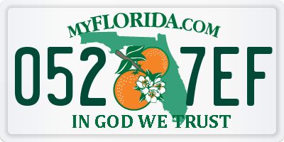 FL license plate 0527EF
