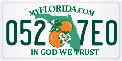 FL license plate 0527EO